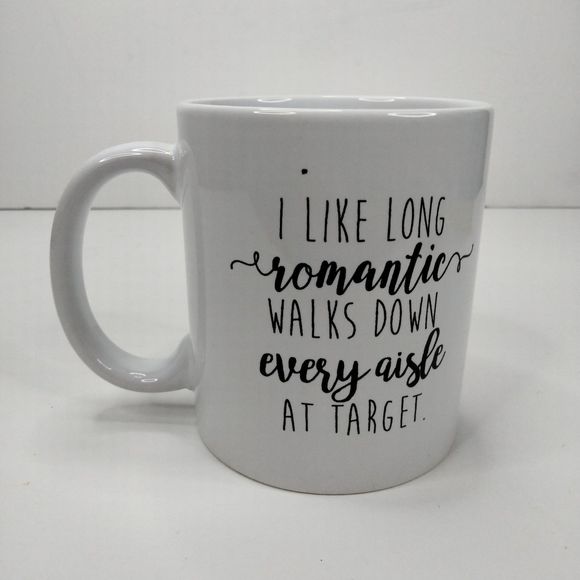 WSLHFEO I Like Long Romantic Walks Down Every Aisle at Target Funny 11oz - Picture 1 of 9